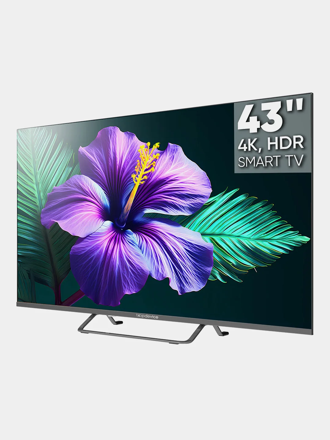 Серый телевизор LED 43" Topdevice Ultra 43CS05U UHD 4K/Smart TV/Wi-Fi