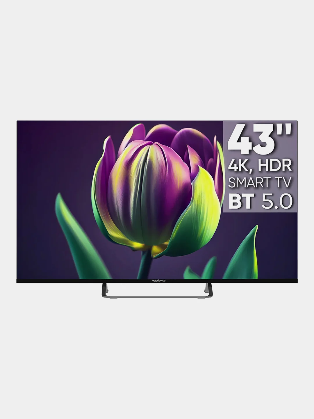 Черный телевизор LED 43" Topdevice Ultra Neo 43CS06U UHD 4K/Smart TV/Wi-Fi/Bluetooth
