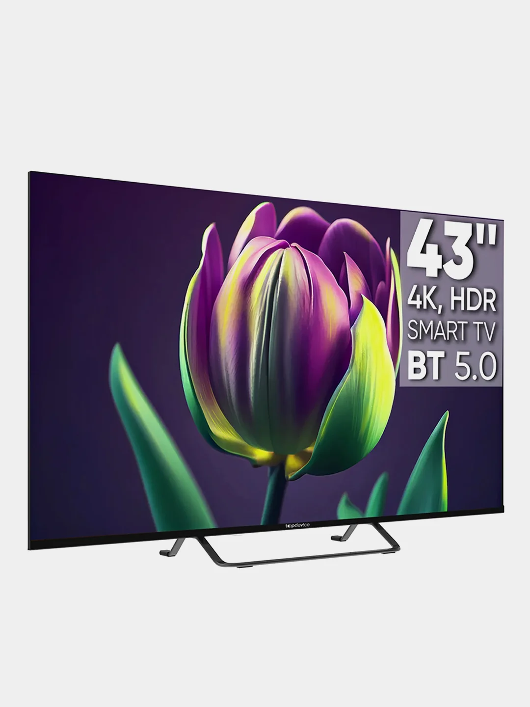 Черный телевизор LED 43" Topdevice Ultra Neo 43CS06U UHD 4K/Smart TV/Wi-Fi/Bluetooth