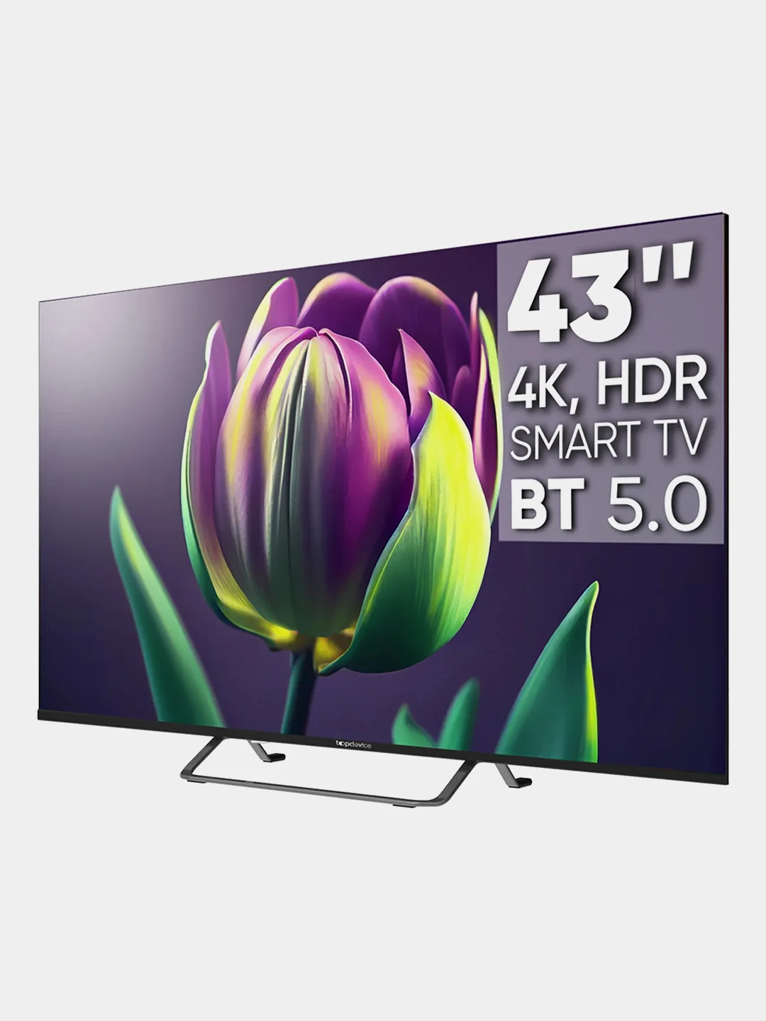 Черный телевизор LED 43" Topdevice Ultra Neo 43CS06U UHD 4K/Smart TV/Wi-Fi/Bluetooth