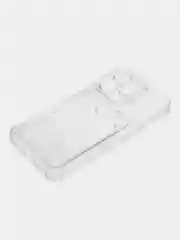 Белый чехол на iphone 14 pro/ 14 pro max/ 15 pro max про макс с карманом для карты