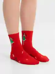 Алый носки новогодние