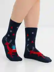 Фиолетовый носки новогодние