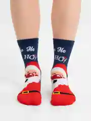 Темно-синий носки новогодние