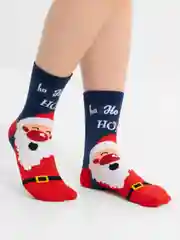 Темно-синий носки новогодние