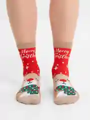 Коралловый носки новогодние