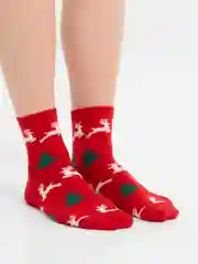 Багровый носки новогодние, женские