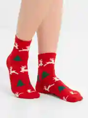 Багровый носки новогодние, женские
