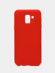 Алый чехол накладка "Soft-touch", с перфорацией для Samsung J4/J4 Plus/J6/J6 Plus/Note 10