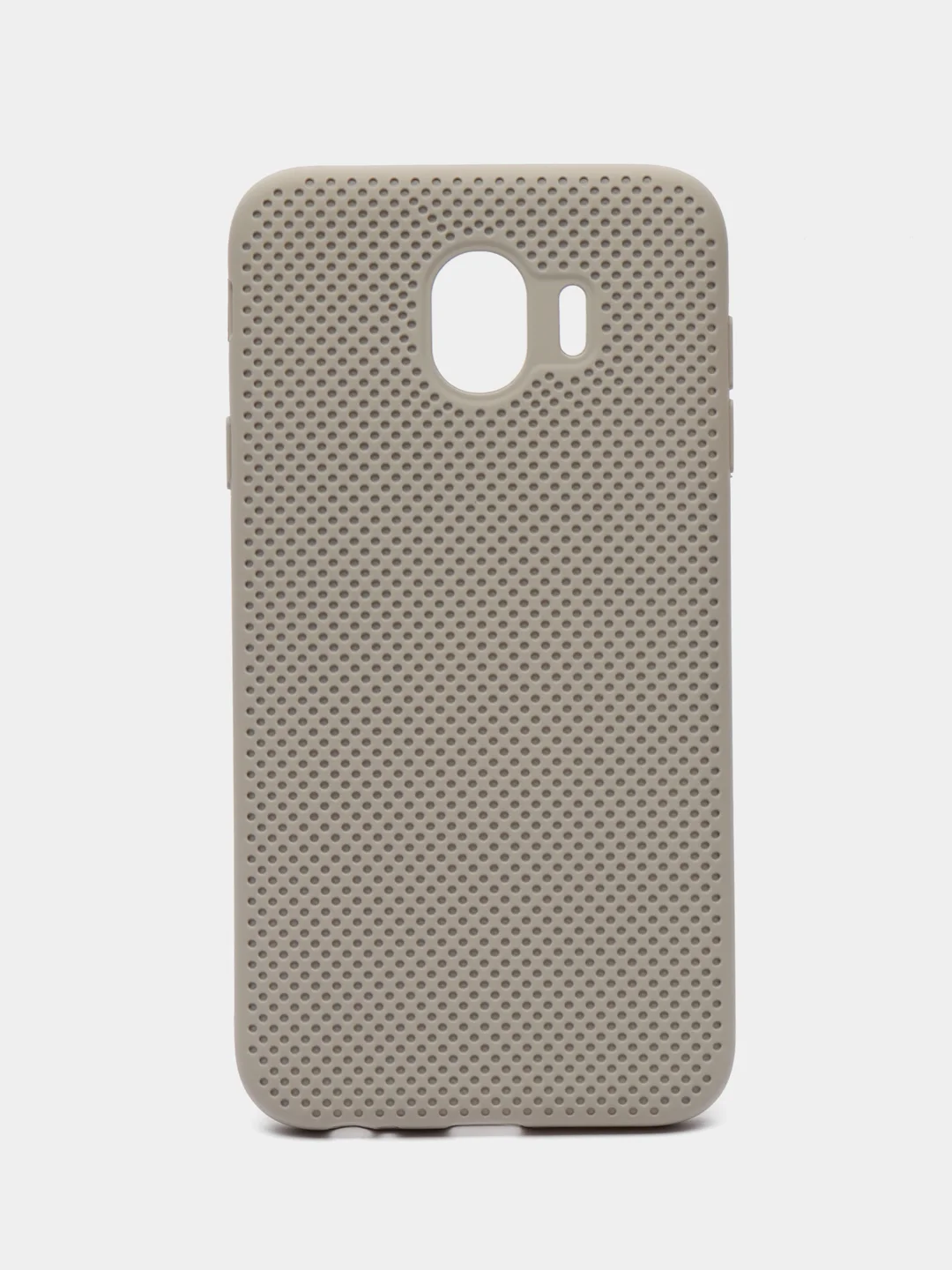Бежевый чехол накладка "Soft-touch", с перфорацией для Samsung J4/J4 Plus/J6/J6 Plus/Note 10