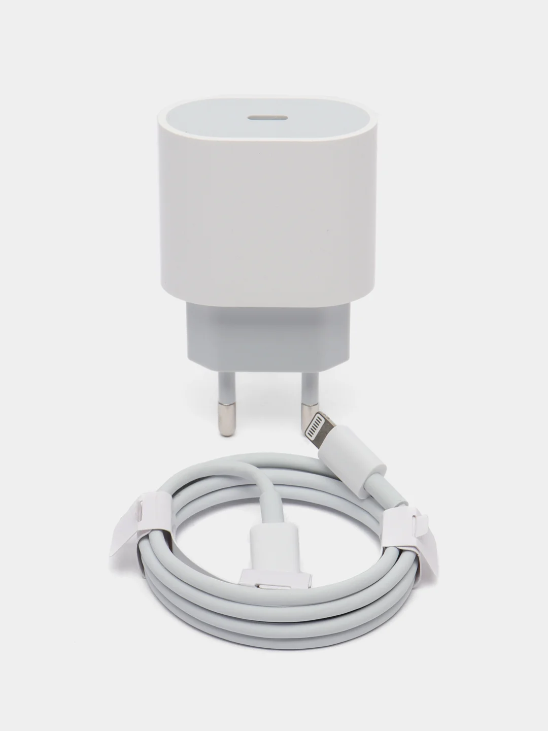 Белый зарядное устройство с кабелем lightning Type-C для iPhone, iPad, AirPods, комплект зарядки