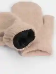 Светло-коричневый варежки женские