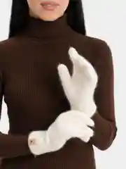 Белый перчатки женские