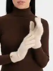 Бежевый перчатки женские