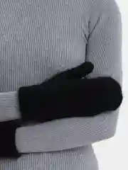 Черный варежки женские