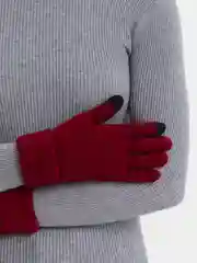 Бордовый перчатки демисезонные, сенсорные, унисекс
