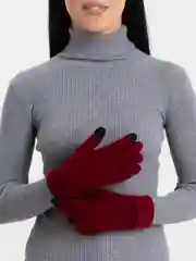 Бордовый перчатки демисезонные, сенсорные, унисекс