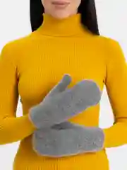 Серый варежки женские