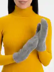 Серый варежки женские