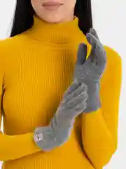 Угольный перчатки женские
