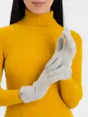 Серый перчатки женские