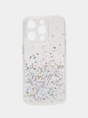Чехол для iPhone 15 Pro Max Plus, Айфон Про Макс, с блестками, с защитой камеры