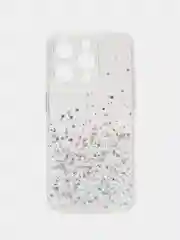 Прозрачный чехол для iPhone 15 Pro Max Plus, Айфон Про Макс, с блестками, с защитой камеры