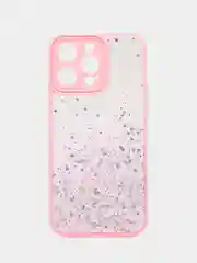 Прозрачный чехол для iPhone 15 Pro Max Plus, Айфон Про Макс, с блестками, с защитой камеры
