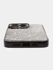 Фиолетовый чехол для iPhone 15 Pro Max Plus, Айфон Про Макс, с блестками, с защитой камеры