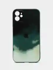 Тёмно-зелёный чехол для iPhone (Айфон) 11, 14, 13 Pro, Max, 7, 8, Plus, X, XS, XR, 12 Mini, силиконовый