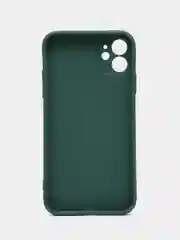 Тёмно-зелёный чехол для iPhone (Айфон) 11, 14, 13 Pro, Max, 7, 8, Plus, X, XS, XR, 12 Mini, силиконовый