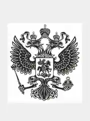 Черный наклейка орел на авто " Герб России,  РФ "