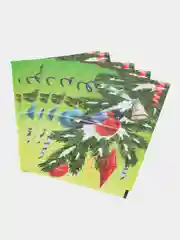 Лесной зеленый пакет новогодний, 20 х 30 см, комплект по 5 и 10 штук