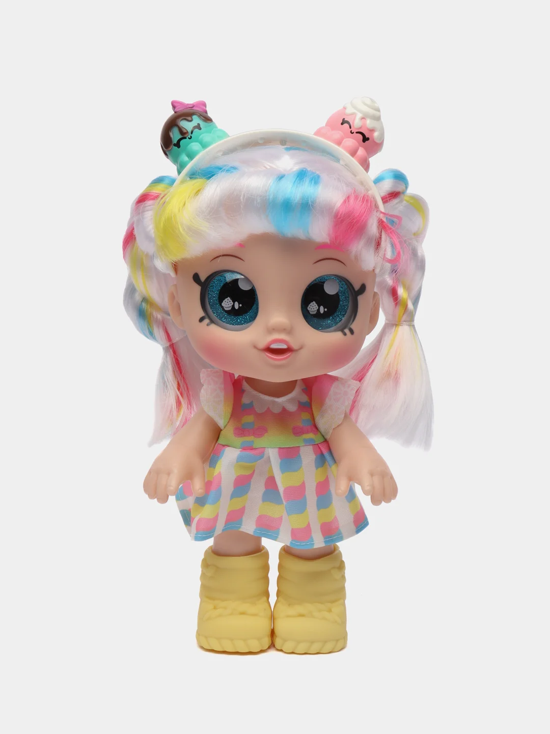 Разноцветный кукла музыкальная с сюрпризом Kindi Kids (Кинди Кидс) Dessert Girl, с аксессуарами