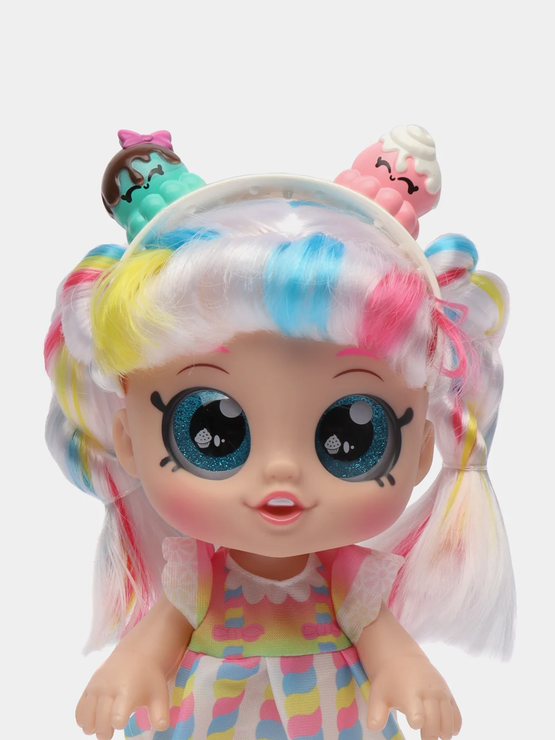 Разноцветный кукла музыкальная с сюрпризом Kindi Kids (Кинди Кидс) Dessert Girl, с аксессуарами