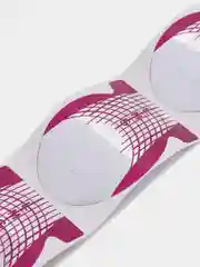 Серебряный нижние формы узкие для наращивания ногтей, в рулоне, 10, 50, 100, 500 штук