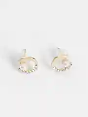 Серьги с искусственным жемчугом и стразами