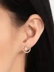 Серьги с искусственным жемчугом и стразами
