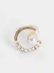 Серьги с искусственным жемчугом и стразами