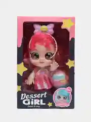 Разноцветный кукла музыкальная с сюрпризом Kindi Kids (Кинди Кидс) Dessert Girl, с аксессуарами