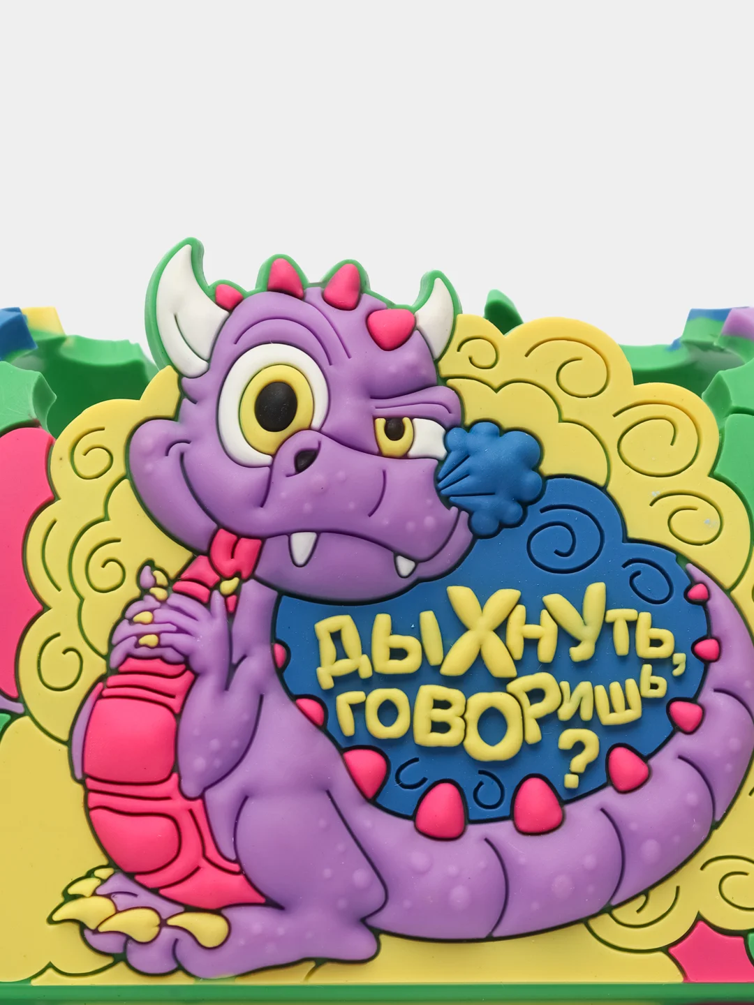Зеленый новогодняя подставка / визитница / подставка под мобильный "Дракоши", символ года 2024