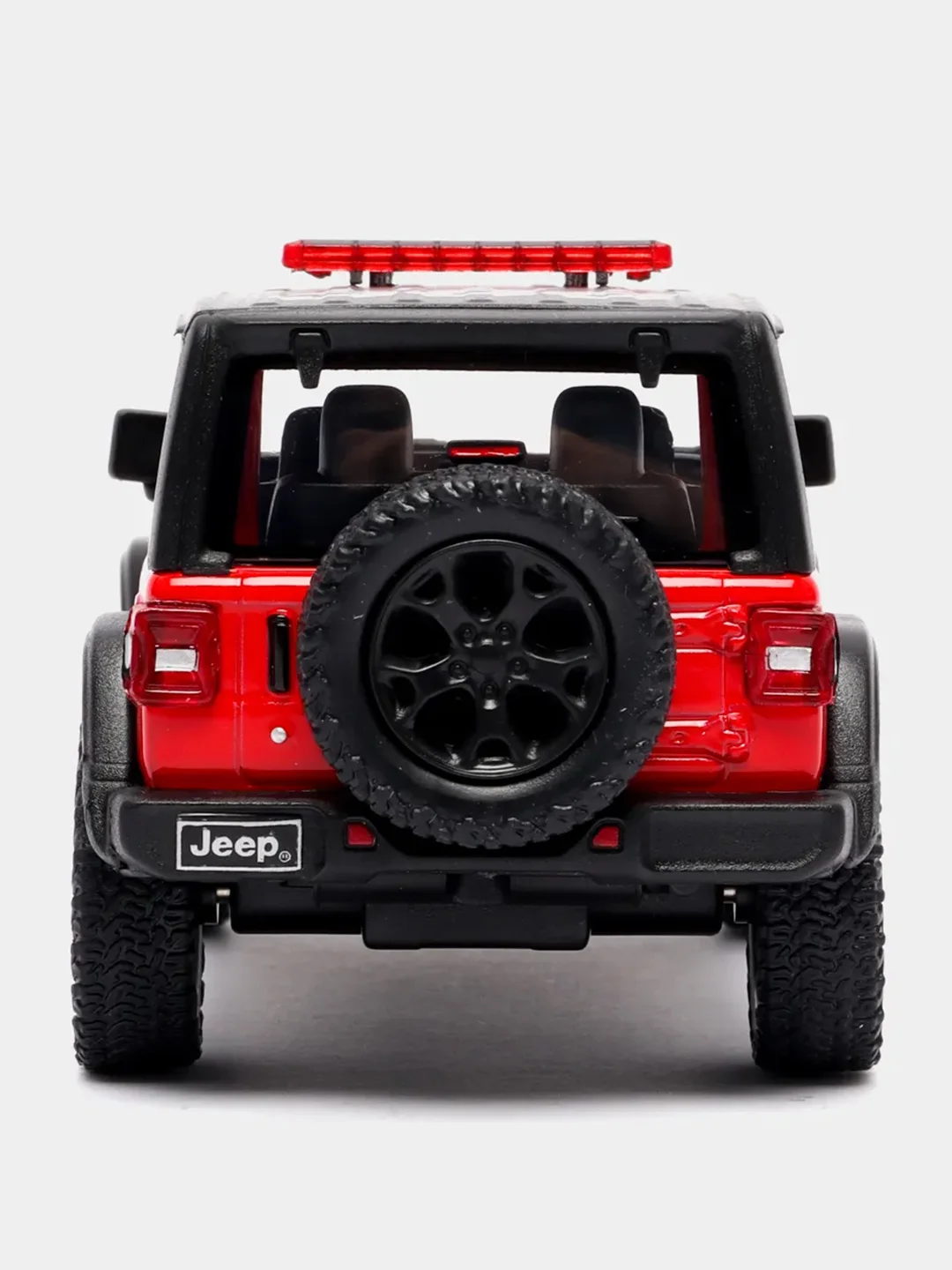 Красный металлическая машина Jeep Wrangler 2018 "Police", "Firefighter" KT5412DPR