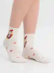 Кремовый носки новогодние
