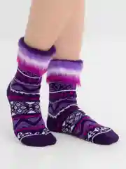 Тёмно-бордовый женские шерстяные носки