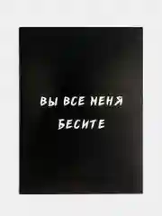 Серебряный ежедневник "Я огонь!" в точку, недатированный мягкая обложка, А5, 80 л