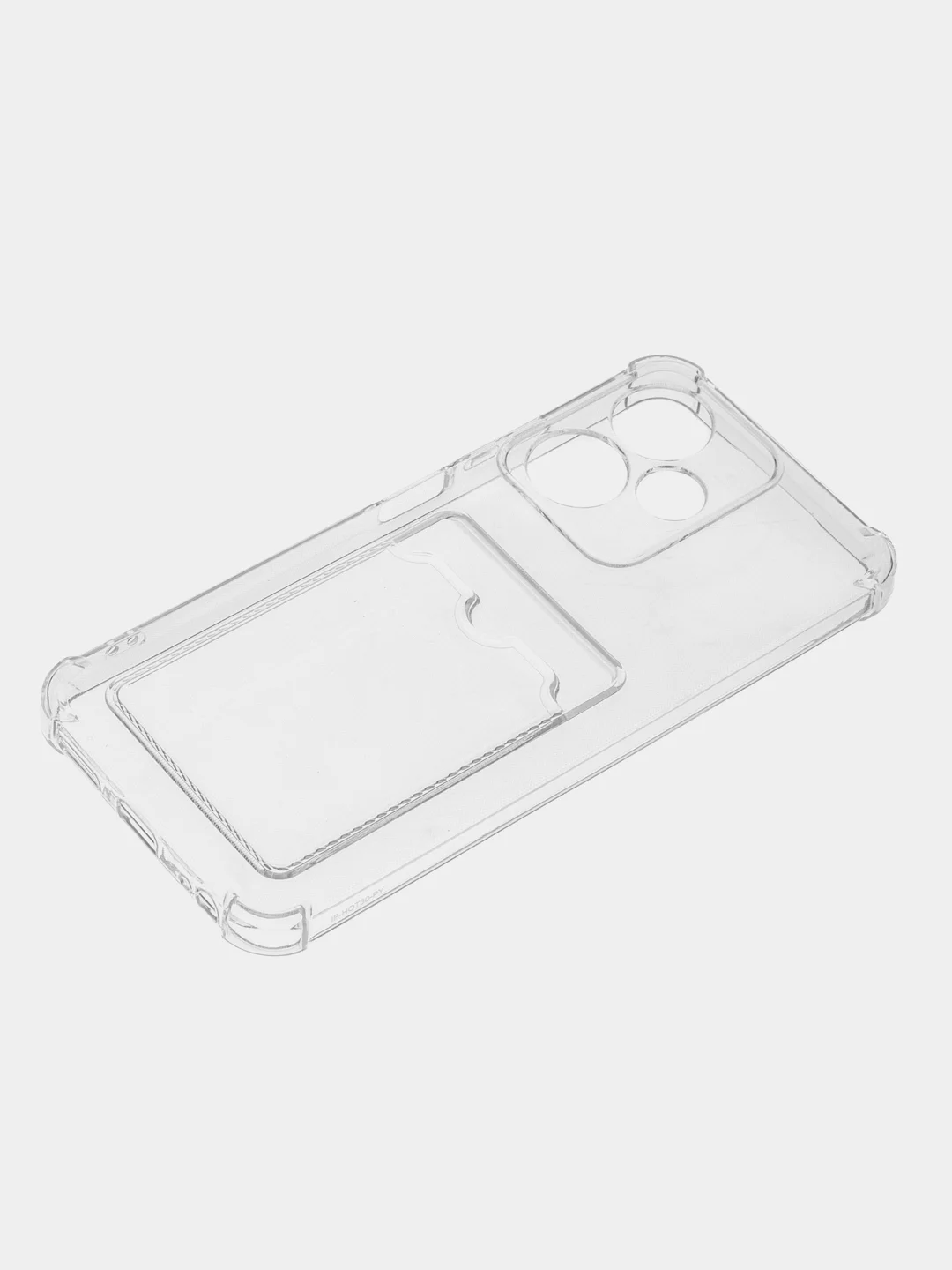 Прозрачный силиконовый чехол Infinix Hot 30 Play Инфиникс Хот 30 Плей с карманом для карт прозрачный