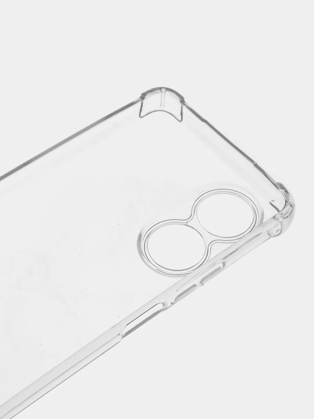 Прозрачный чехол для OPPO A58 (Оппо А58), прозрачный и силиконовый, с защитой камеры