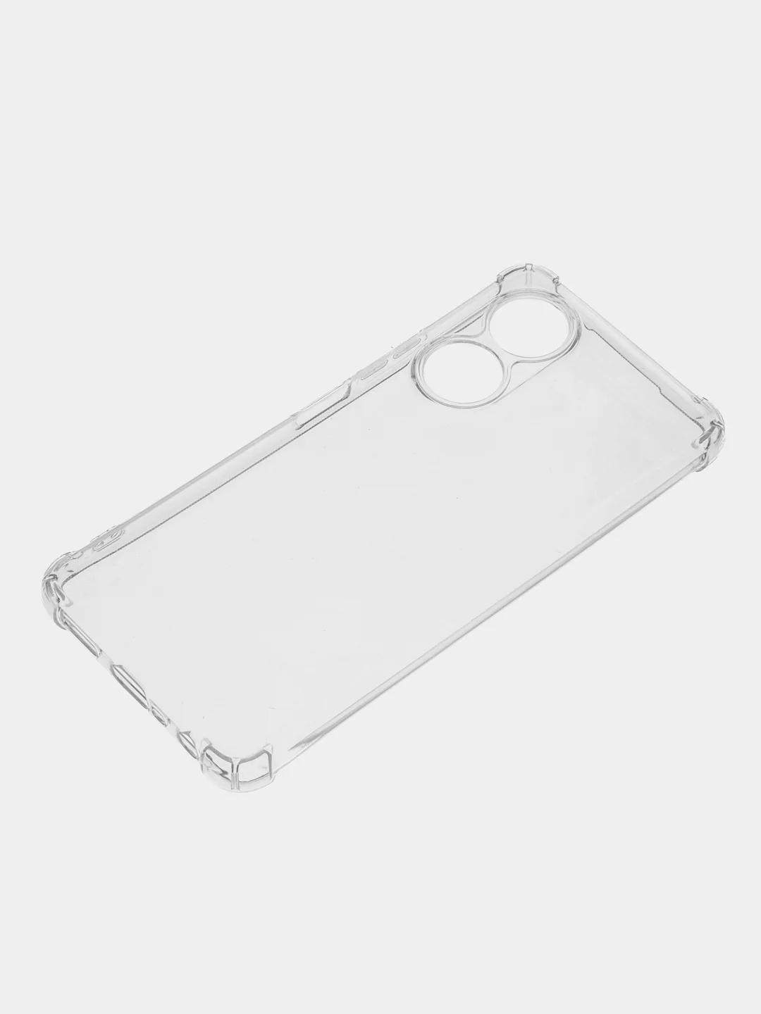 Прозрачный чехол для OPPO A58 (Оппо А58), прозрачный и силиконовый, с защитой камеры