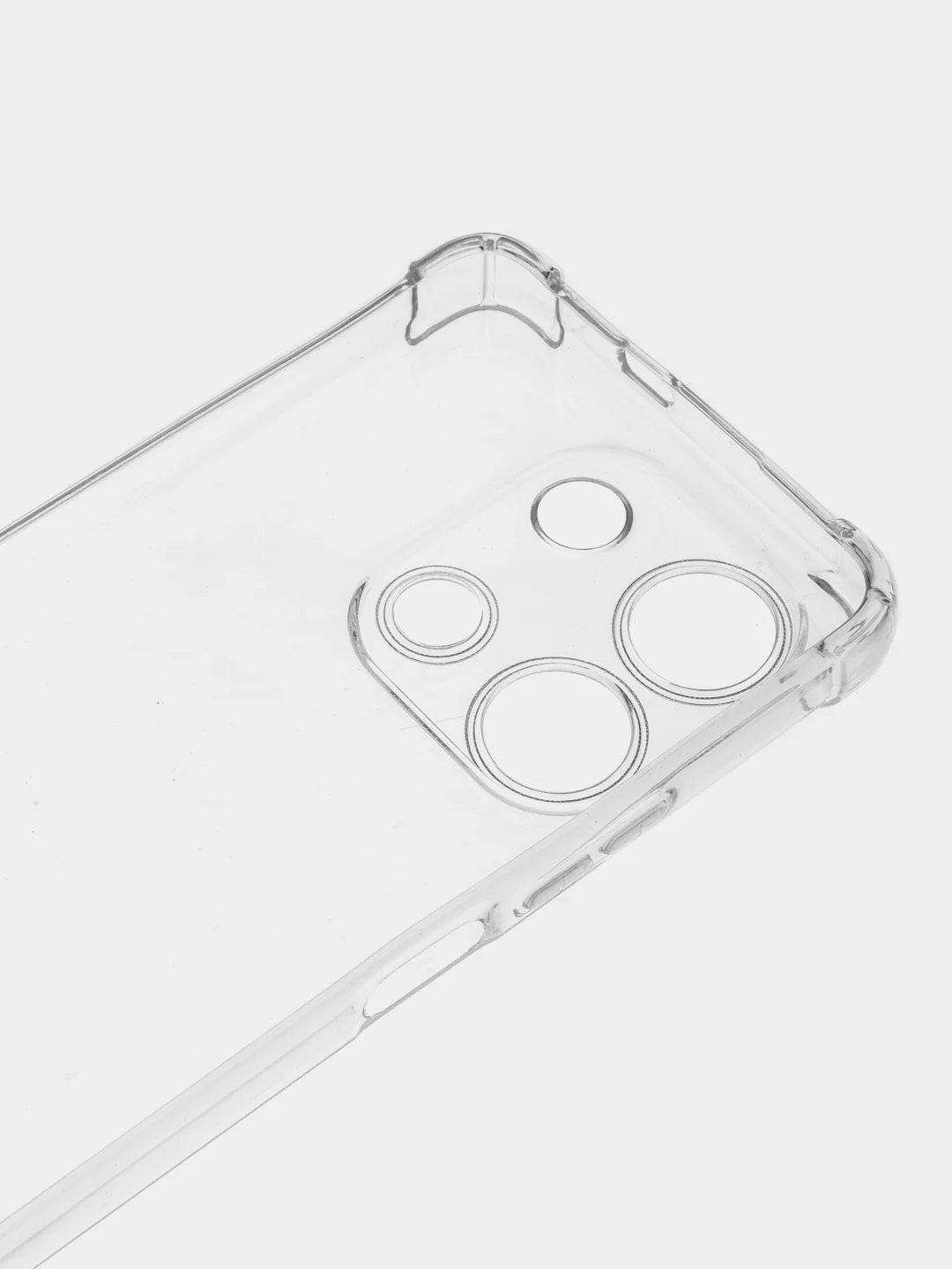 Серебряный силиконовый чехол для Infinix Note 30 (Инфиникс Нот 30), прозрачный