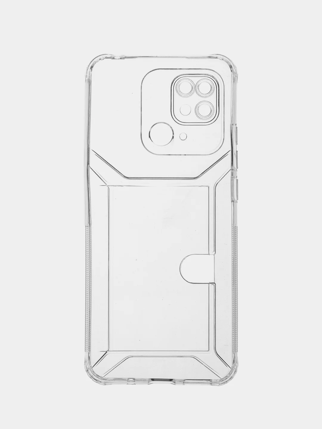 Прозрачный чехол с карманом для карт Xiaomi Redmi 10/Poco C40, прозрачный